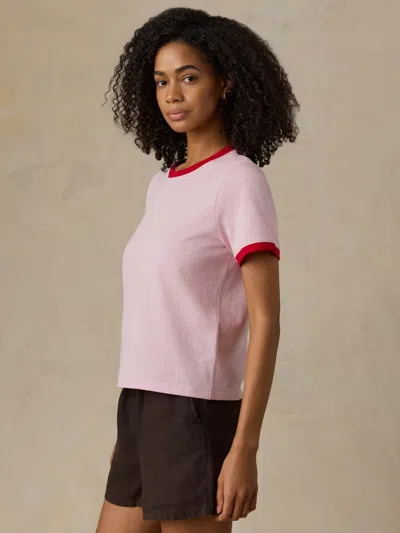 Faherty Sunwashed Regenerative T-shirt In Pink