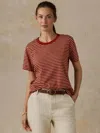 Faherty Sunwashed Regenerative T-shirt In Red