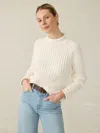 Faherty Sunwashed Rollneck Sweater In Egret