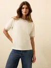 Faherty Sunwashed Slub Camp T-shirt In White