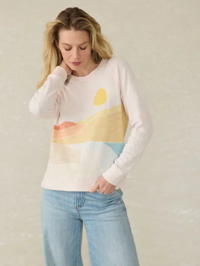 Faherty Sunwashed Slub Crew T-shirt In Sand