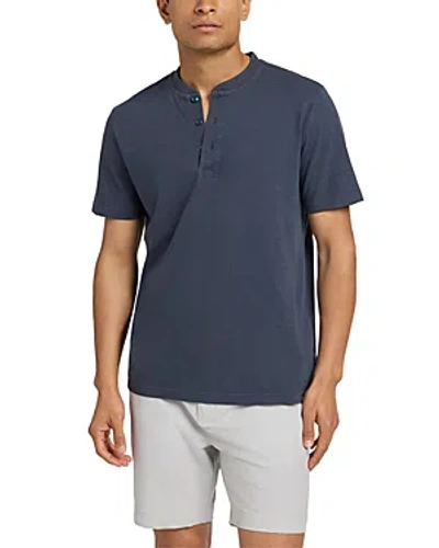 Faherty Sunwashed Organic Cotton Henley In Dune Navy