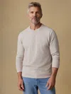 Faherty Sunwashed Slub Henley T-shirt In White