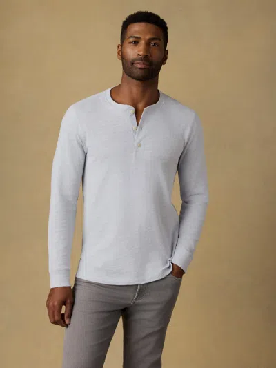 Faherty Sunwashed Slub Henley T-shirt In White