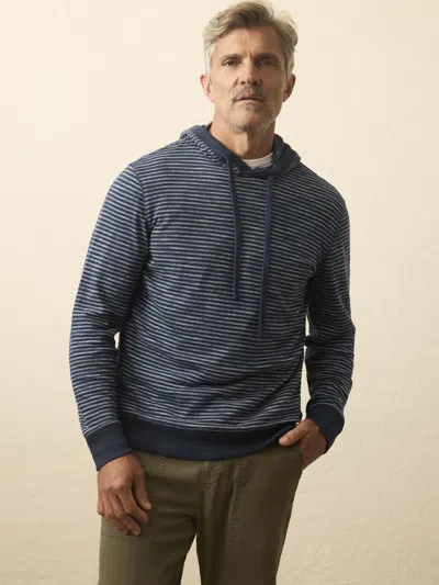 Faherty Sunwashed Slub Hoodie In Blue