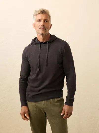 Faherty Sunwashed Slub Hoodie In Brown