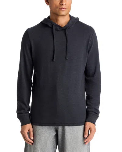 Faherty Sunwashed Slub Hoodie In Black