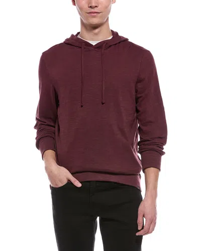 Faherty Sunwashed Slub Hoodie In Burgundy