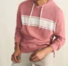 Faherty Surf Stripe Pullover Hoodie In Pink