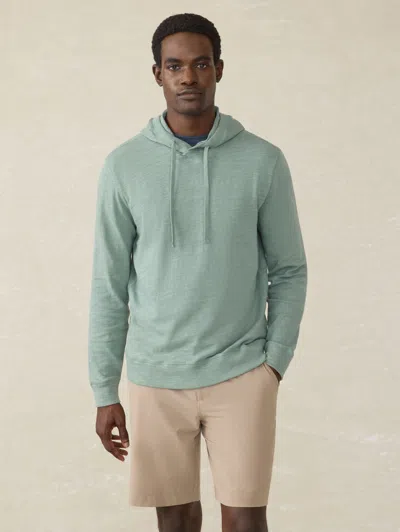 Faherty Sunwashed Slub Hoodie In Sage Creek