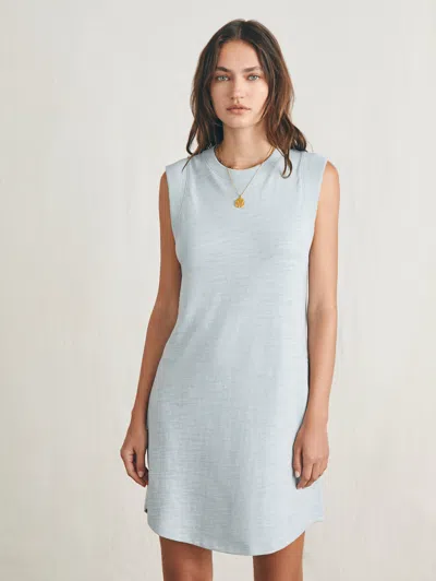 Faherty Sunwashed Slub Muscle Dress In Chalk Blue