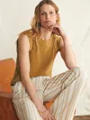 Faherty Sunwashed Slub Muscle Tank In Antique Bronze