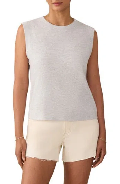 Faherty Sunwashed Slub Muscle Tank In Gray