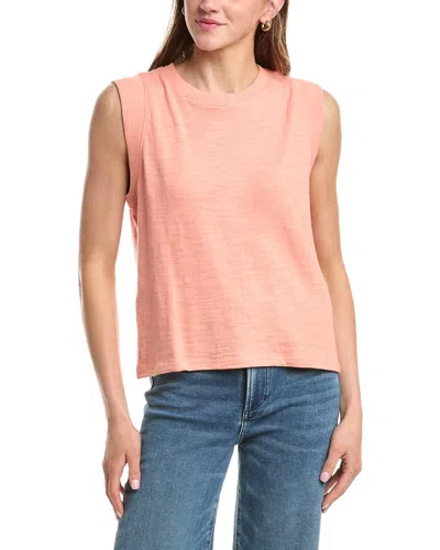 Faherty Sunwashed Slub Muscle Tank In Orange