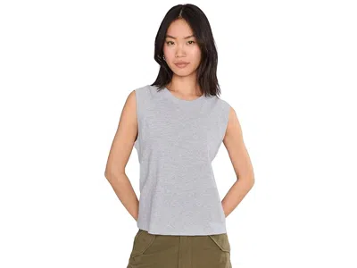 Faherty Sunwashed Slub Muscle Tank Top In Gray