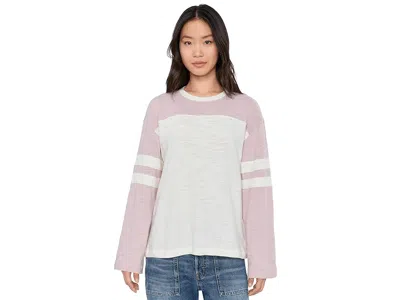 Faherty Sunwashed Slub Varsity Long Sleeve T-shirts In Multi