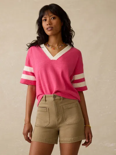 Faherty Sunwashed Slub Varsity T-shirt