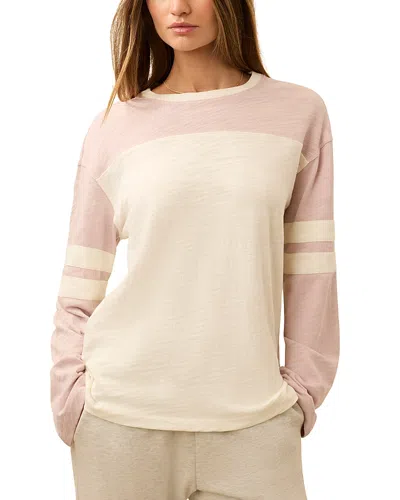 Faherty Sunwashed Slub Varsity Long Sleeve T-shirts In Multi