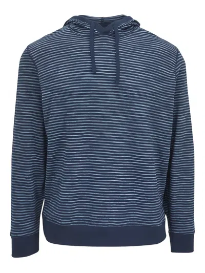 Faherty Sunwashed Striped Hoodie In Blue