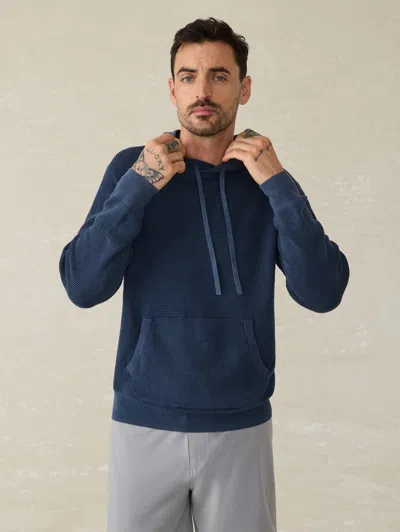 Faherty Sunwashed Sweater Hoodie In Blue Nights
