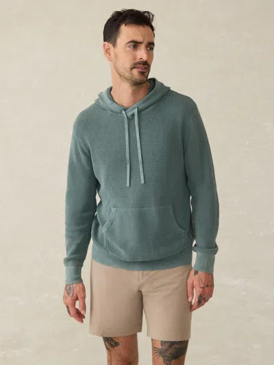 Faherty Sunwashed Sweater Hoodie In Mountain Olive