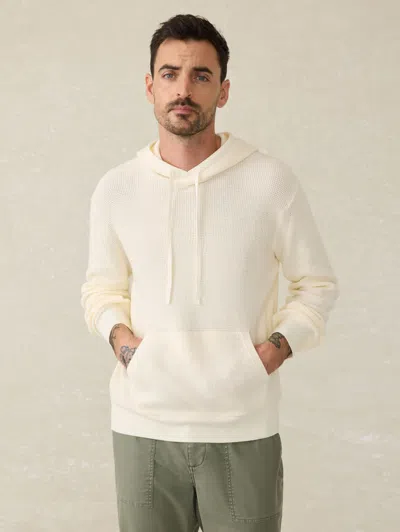 Faherty Sunwashed Sweater Hoodie In White Shell