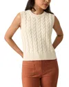 Faherty Sunwashed Sweater Vest In White Shell