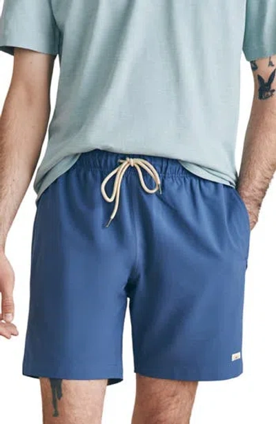 Faherty Sunwashed Swim Trunks In Blue