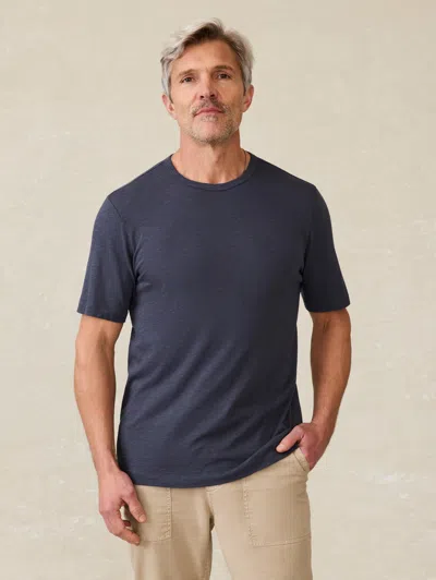 Faherty Sunwashed T-shirt In Dune Navy