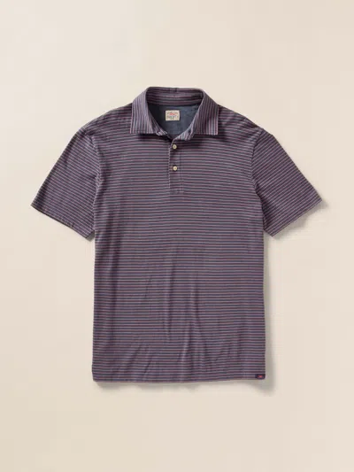 Faherty Sunwashed T-shirt Polo In Purple