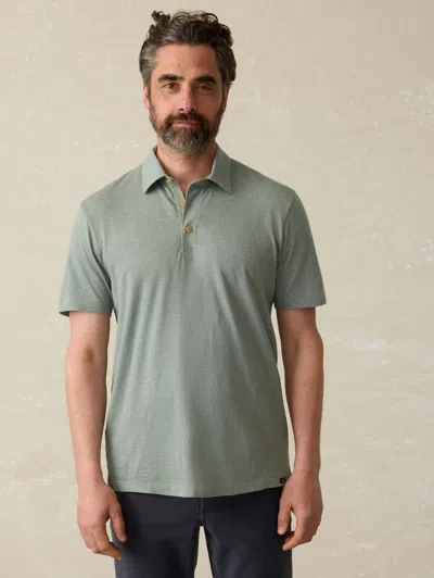 Faherty Sunwashed T-shirt Polo In Sage Creek