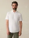 Faherty Sunwashed T-shirt Polo In White