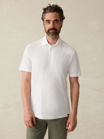 Faherty Sunwashed T-shirt Polo In White