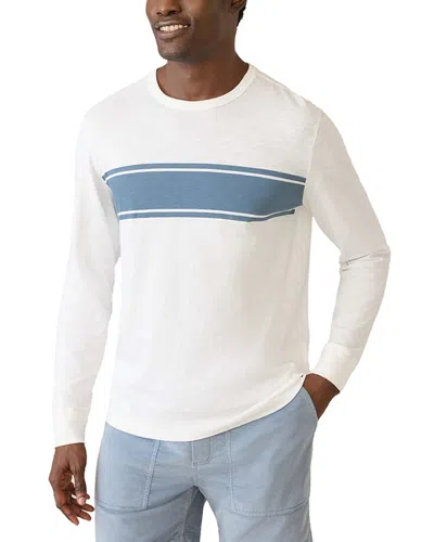 Faherty Long-sleeve Sunwashed Pocket T-shirt In White
