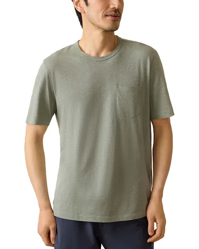 Faherty Short-sleeve Hemp Blend T-shirt In Olive Dusk