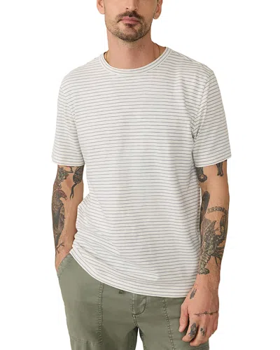 Faherty Sunwashed Tee In Cream Flint Stripe