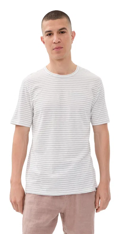Faherty Sunwashed Tee Cream Flint Stripe In Multi
