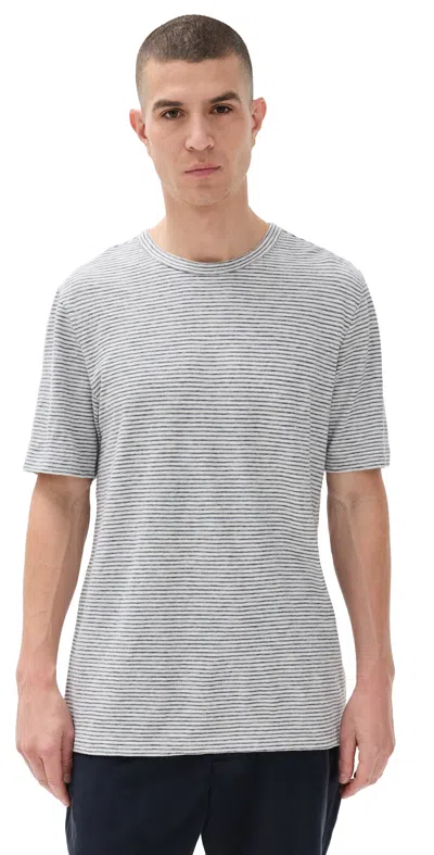 Faherty Sunwashed Tee Silver Sea Stripe