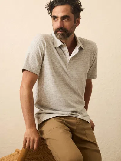 Faherty Sunwashed Tshirt Polo In Neutral