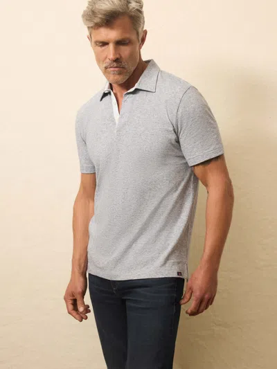 Faherty Sunwashed Tshirt Polo In Gray
