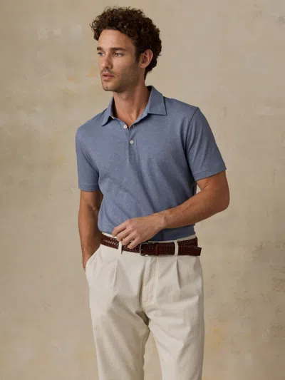 Faherty Sunwashed T-shirt Polo In Blue