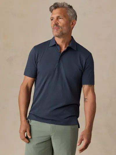 Faherty Sunwashed T-shirt Polo In Blue