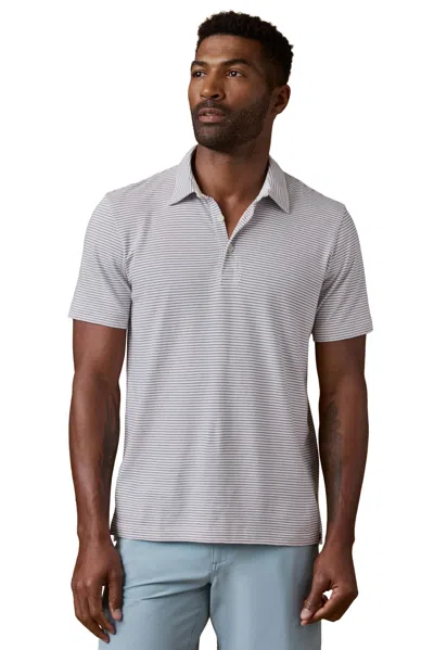 Faherty Sunwashed T-shirt Polo In Gray