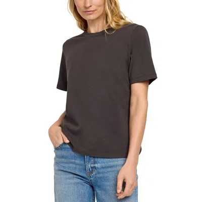Faherty Sunwashed T-shirt Women Washed Black Organic Cotton Crew Neck Jdm2787