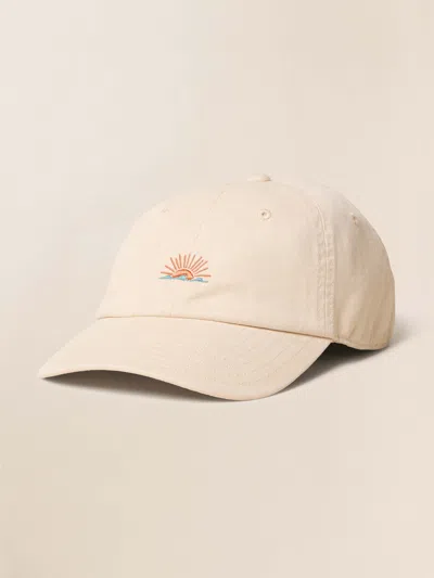 Faherty Sunwashed Twill Baseball Hat In Neutral