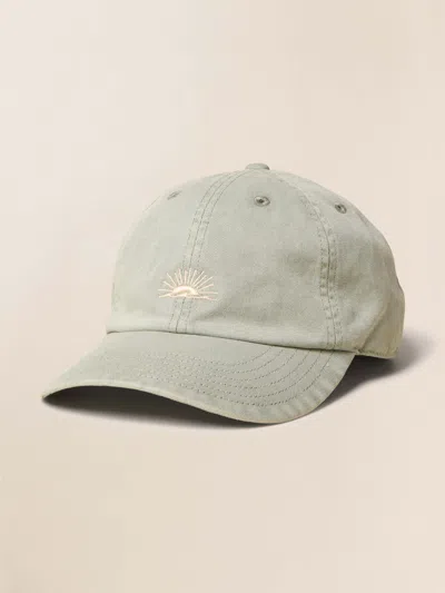 Faherty Sunwashed Twill Baseball Hat In Green