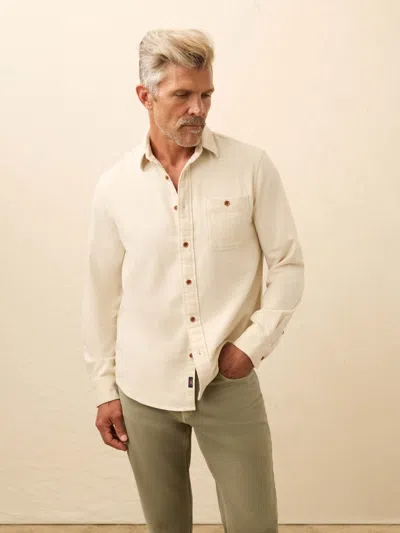 Faherty Super Brushed Flannel Shirt In White