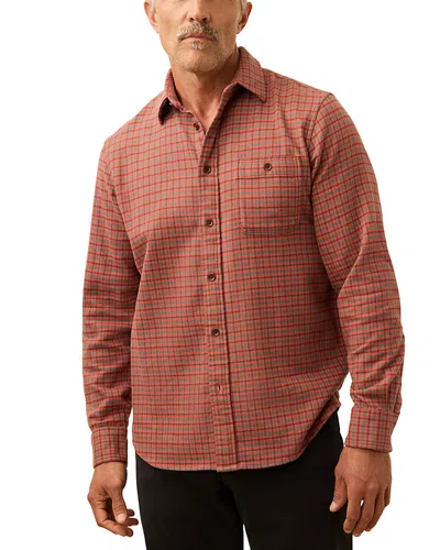 Faherty Super Brushed Flannel Shirt In Brown
