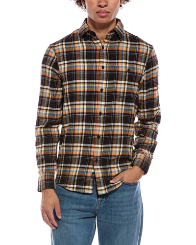Faherty Super Brushed Flannel Shirt In Brown