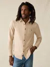 Faherty Super Brushed Flannel Shirt In Dune Coast
